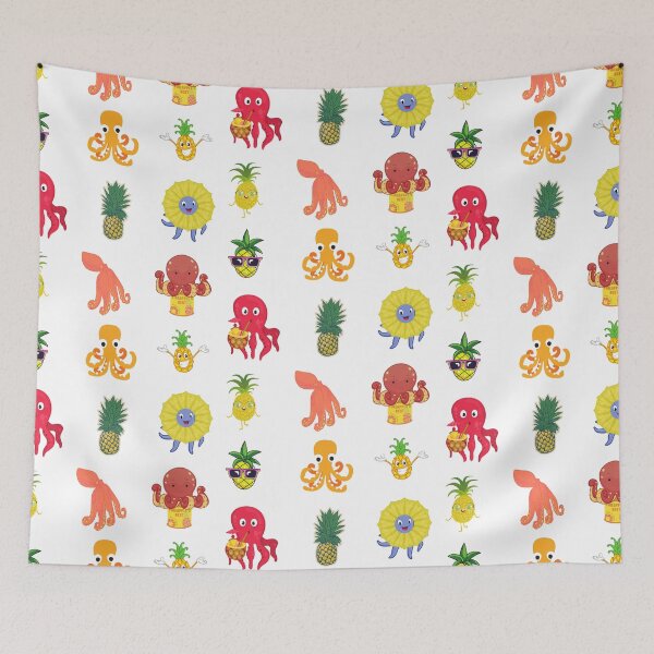 Item preview, Pineapple Octopus Sticker Pack designed and sold by SportyDogShop.
