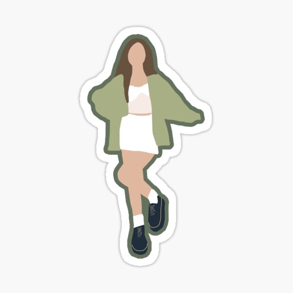 "sage green pinterest girl" Sticker for Sale by ivallejo Redbubble