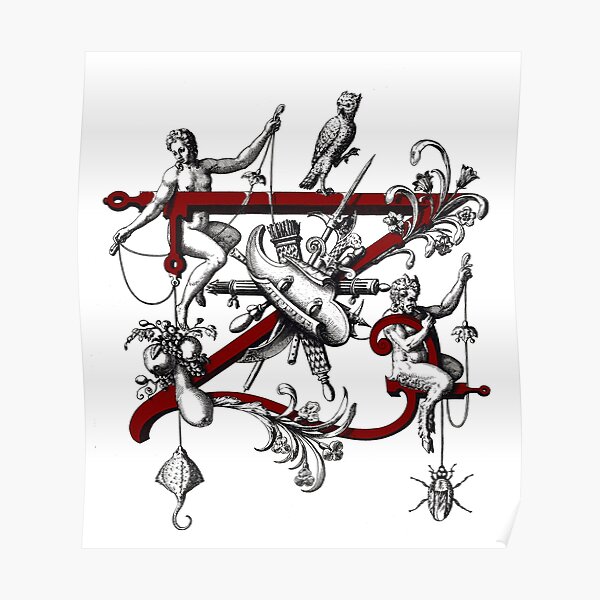 letter-z-monogram-z-initial-z-name-z-abbreviation-z-poster-by-flowersparadise-redbubble