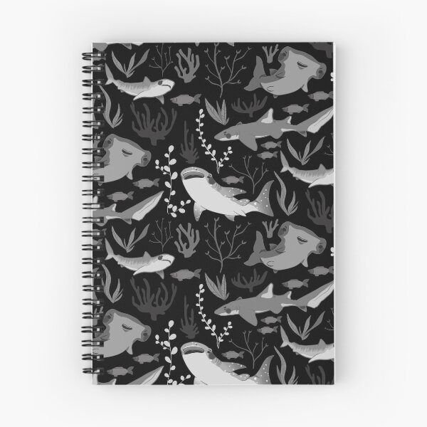 Item preview, Sharks #1 - Cute Black and Grey Cartoon Fish Ocean Pattern designed and sold by TheRainbowRoom.