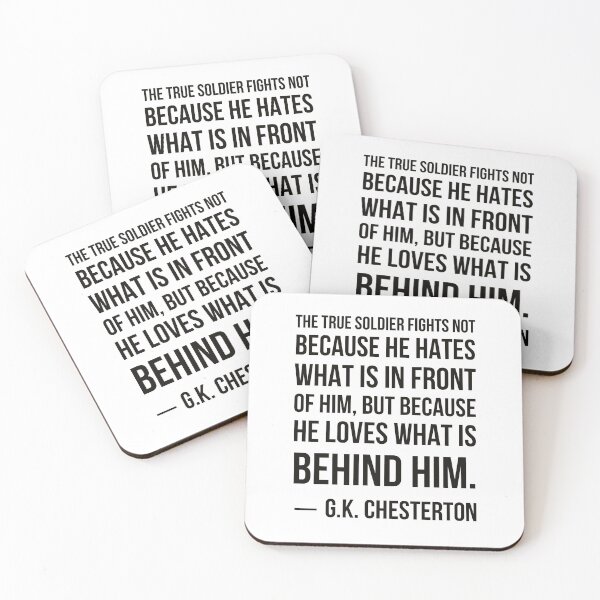 Item preview, Loves What is Behind Him - GK Chesterton Quote designed and sold by HalpinDesign.