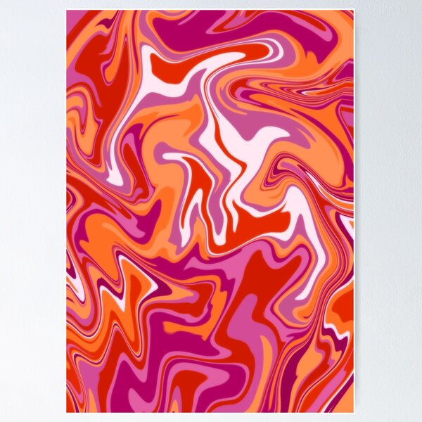 Item preview, subtle lesbian pride marble swirl designed and sold by paintedpaw-cat.