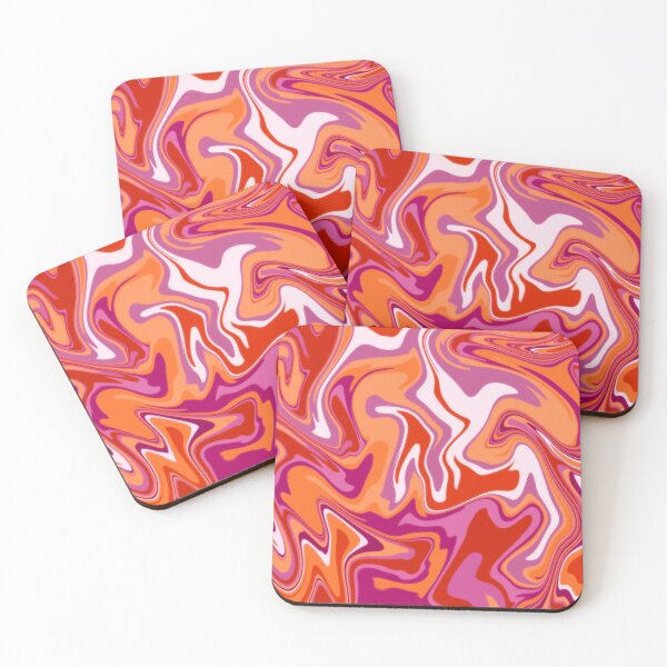 Item preview, subtle lesbian pride marble swirl designed and sold by paintedpaw-cat.