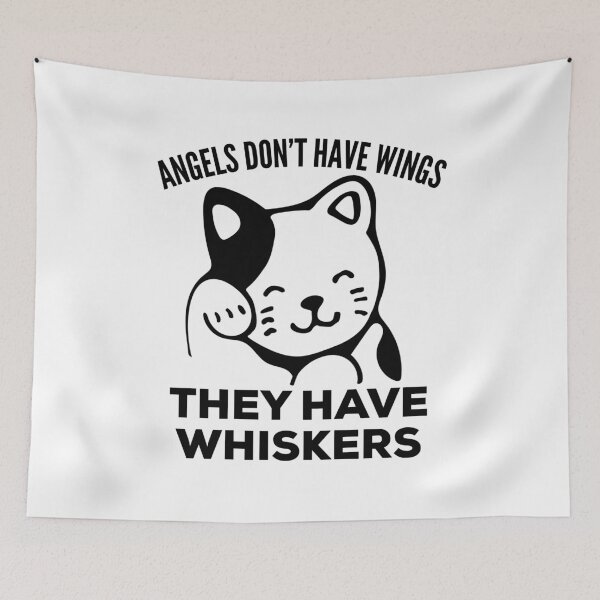 Aperçu de l'œuvre Angels Have Whiskers - Cat créée et vendue par HalpinDesign.
