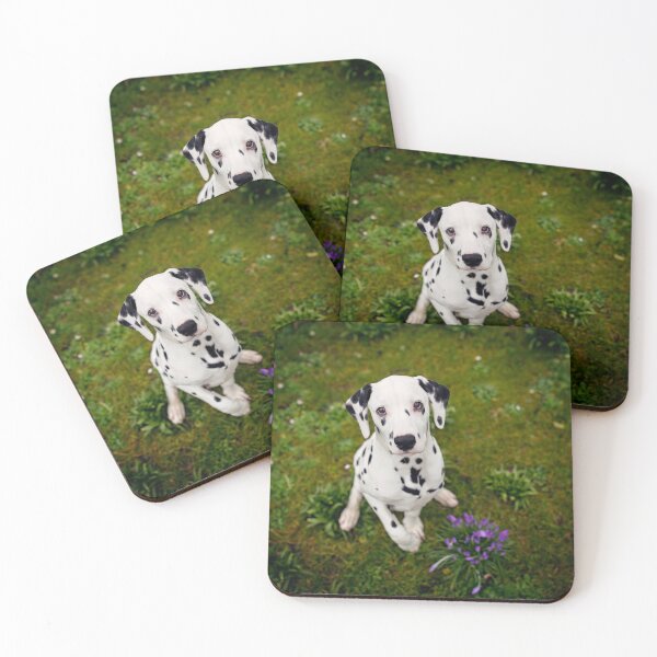 Aperçu de l'œuvre Portrait de printemps chiot dalmatien créée et vendue par PurpleBluesPets.