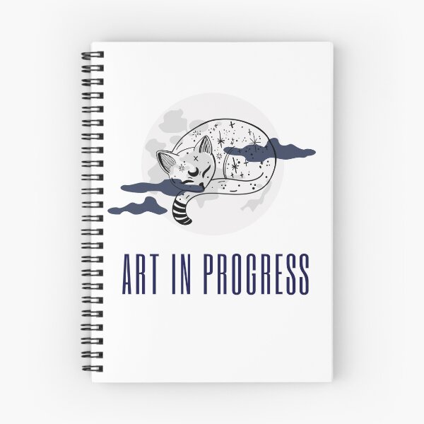 Item preview, Art in Progress Cat & Moon Navy designed and sold by Sershni.