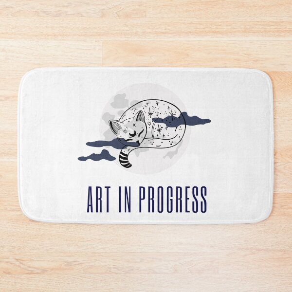 Item preview, Art in Progress Cat & Moon Navy designed and sold by Sershni.