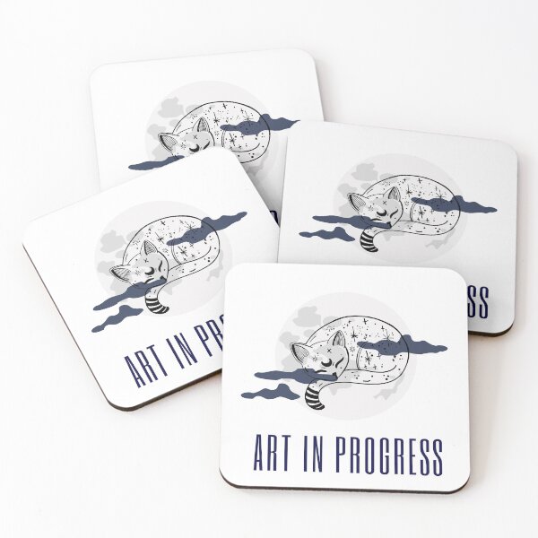 Item preview, Art in Progress Cat & Moon Navy designed and sold by Sershni.