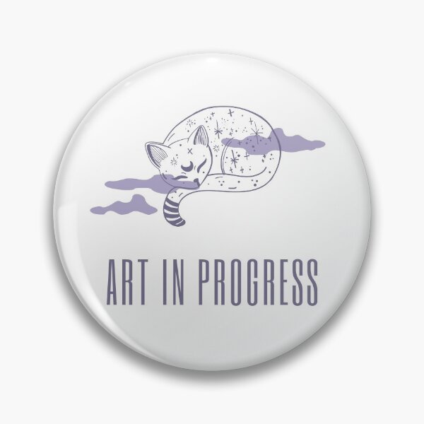 Item preview, Art in Progress Cat & Moon Deep Lavender designed and sold by Sershni.