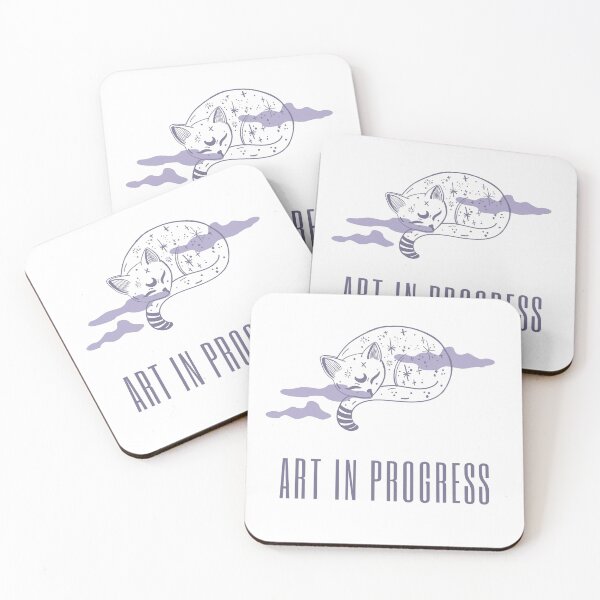 Item preview, Art in Progress Cat & Moon Deep Lavender designed and sold by Sershni.