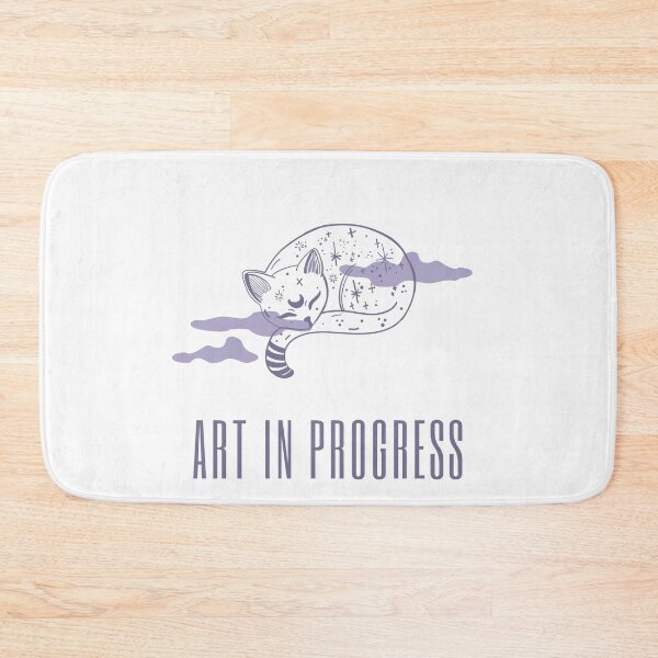 Item preview, Art in Progress Cat & Moon Deep Lavender designed and sold by Sershni.