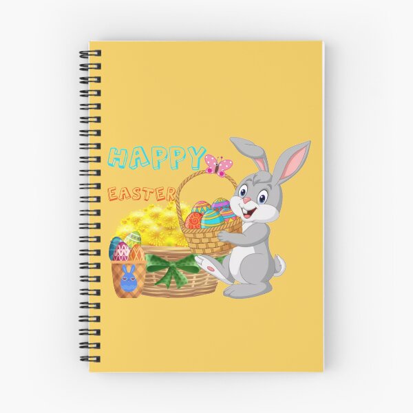 Item preview, Happy Easter - Bunny With Dandelions and Easter Eggs designed and sold by Andjela Bakos.