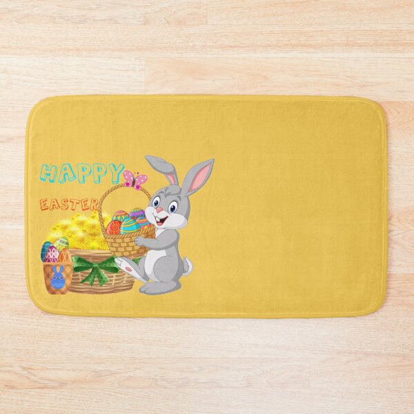 Item preview, Happy Easter - Bunny With Dandelions and Easter Eggs designed and sold by Andjela Bakos.