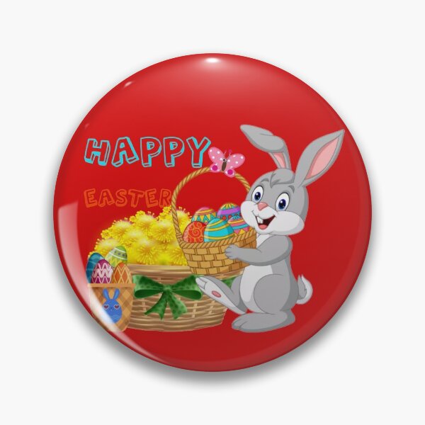 Item preview, Happy Easter - Bunny With Dandelions and Easter Eggs designed and sold by Andjela Bakos.