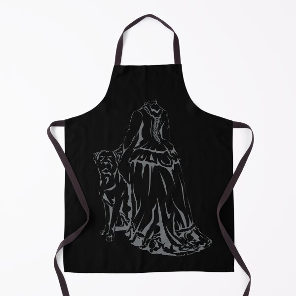 Item preview, Victorian Lady with Large Dog - Inverted Dark Gray designed and sold by lemonoclefox.