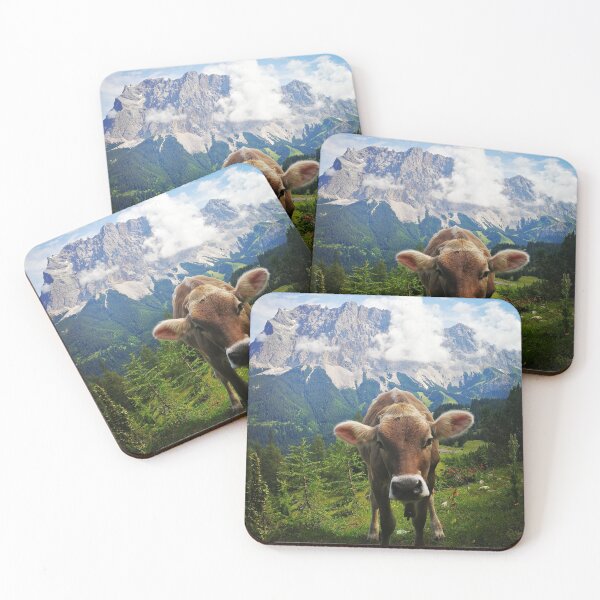 Item preview, Cow in front of Zugspitze designed and sold by Alicharlieb.