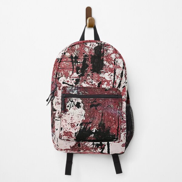 Item preview, Abstract Black and Mehrun color Hand Paint Texture designed and sold by HiraSheikh.