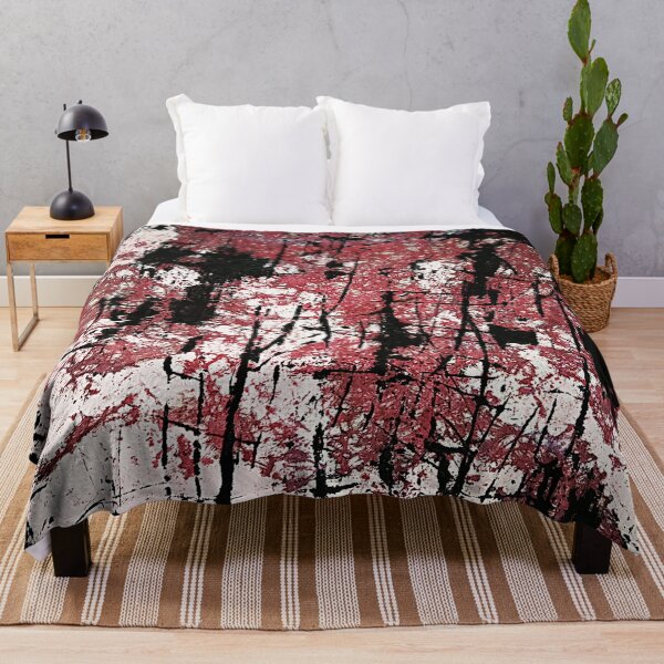 Item preview, Abstract Black and Mehrun color Hand Paint Texture designed and sold by HiraSheikh.