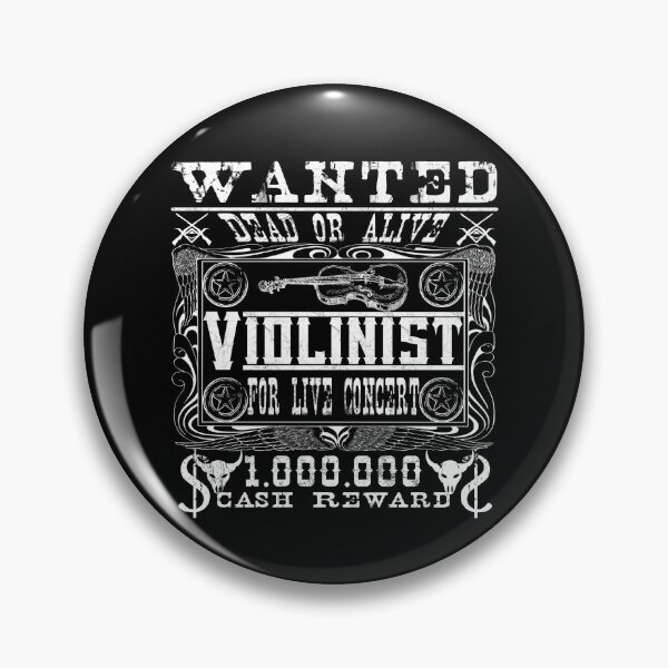 Aperçu de l'œuvre Musicien violoniste "Wanted Dead or Alive" Rock'n'Roll humour créée et vendue par WAVV.