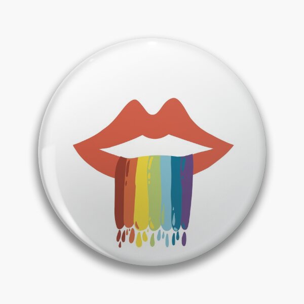 Item preview, Rainbow mouth illustration. Open Mouth with Rainbow color paint flow Lips Biting.  designed and sold by SolArt88.