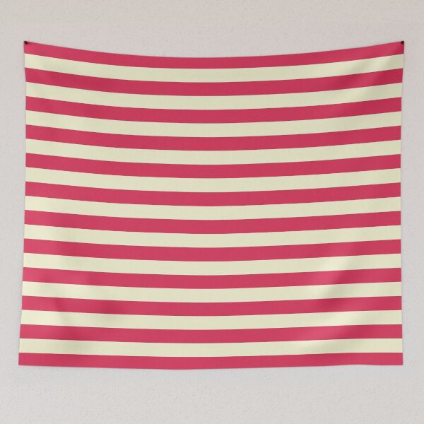 Item preview,  Small RASPBERRY and CREAM Horizontal STRIPES designed and sold by RachelMacht.