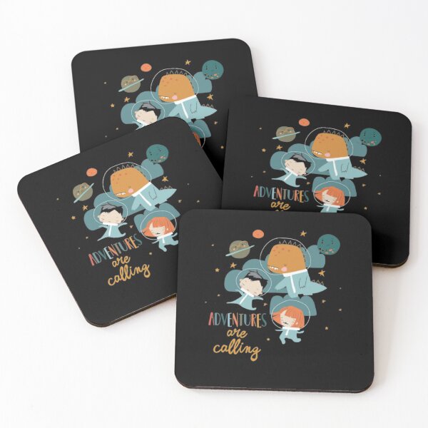 Item preview, Happy kids flying in cosmos with funny dinosaur designed and sold by Luna-shop16.