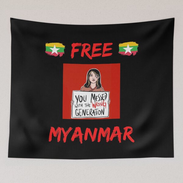 Item preview, Free Myanmar You Messed With Wrong Generation designed and sold by WoodburyLake.