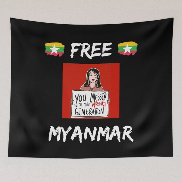 Item preview, Free Myanmar You Messed With Wrong Generation designed and sold by WoodburyLake.