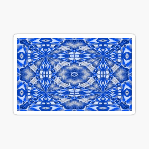 Artikelvorschau, Blaues Blumenmode-Design entworfen und verkauft von Lynn Marie Sharp.