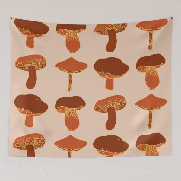 Item preview, Warm toned mushroom design designed and sold by hanameda.