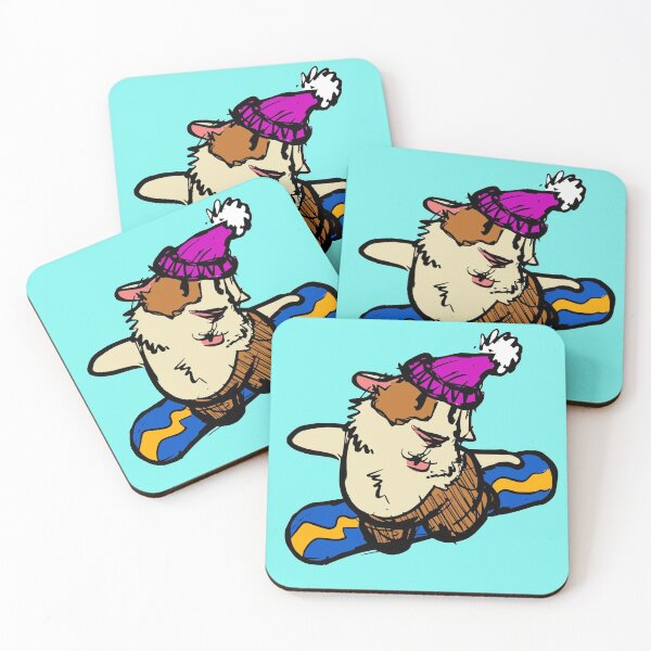 Item preview, Snowboarding Guinea Pig designed and sold by GuineaPigArt.