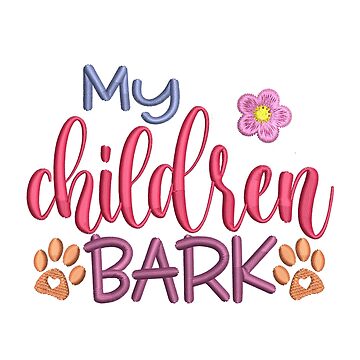 Artwork thumbnail, My Children Bark Flower and Paw Prints by Treasurekey
