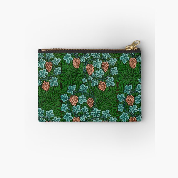 Item preview, GRAPES ,VINES AND GREEN LEAVES Art Nouveau Pink Blue Floral Pattern designed and sold by BulganLumini.