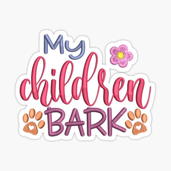Item preview, My Children Bark Flower and Paw Prints  designed and sold by Treasurekey.