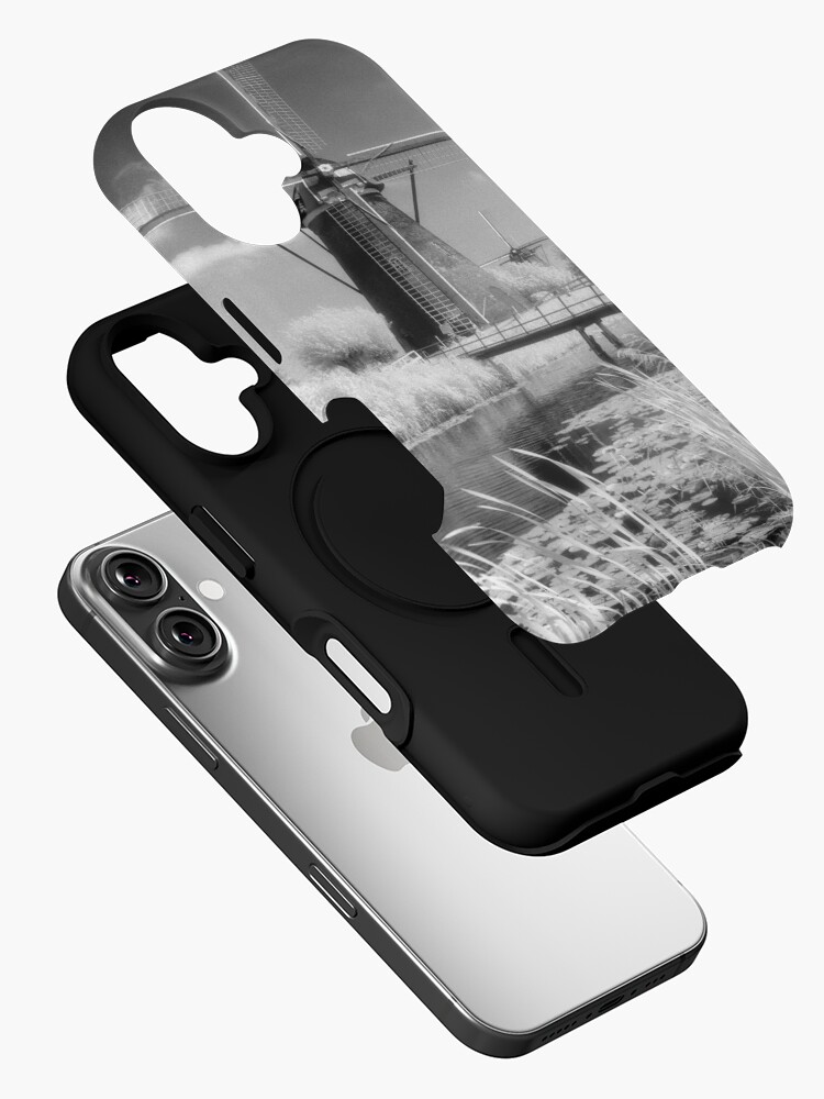 Thumbnail 2 of 4, iPhone Case, Kinderdijk Windmill Infrared Photograph designed and sold by iConnection.