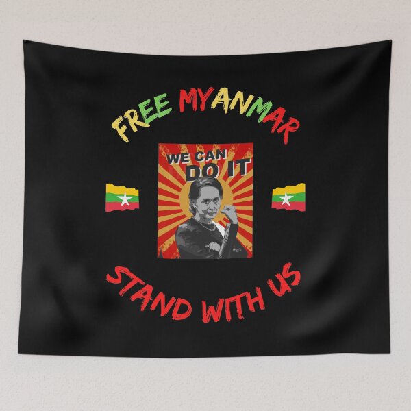 Item preview, Free Myanmar Stand With Us designed and sold by WoodburyLake.