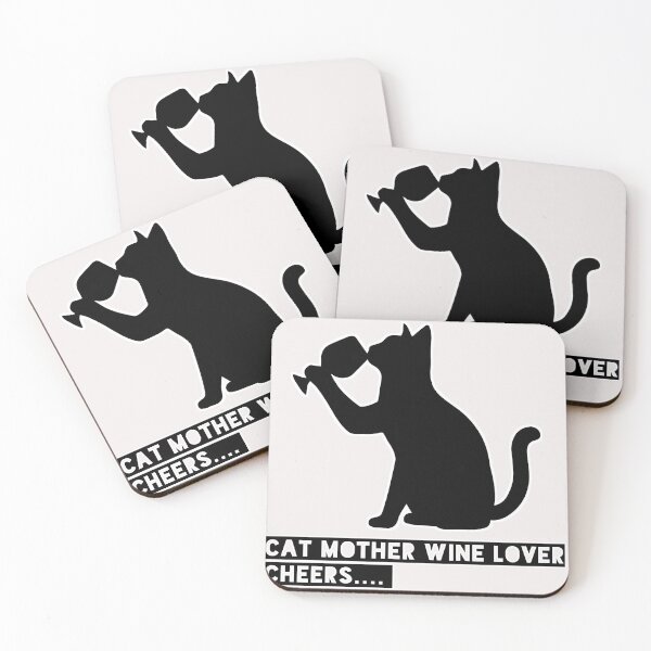Item preview, Cat drinking wine designed and sold by aruvanita.