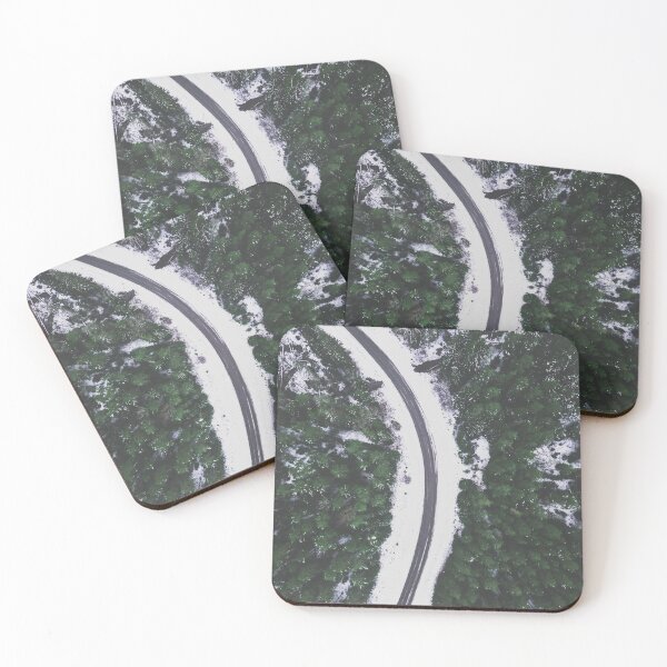 Item preview, Drone Photo of a road between woods in winter designed and sold by RNulle.