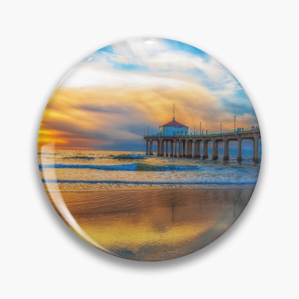Aperçu de l'œuvre Manhattan Beach Pier au coucher du soleil créée et vendue par Fernando Margolles.