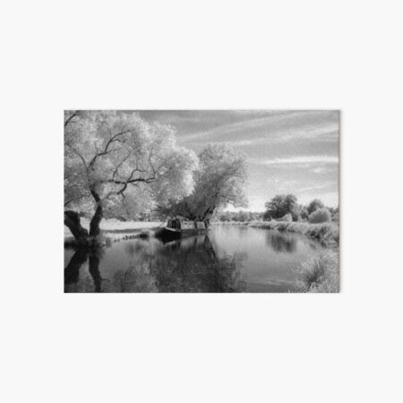 Narrowboat on the River Wey Art Board Print