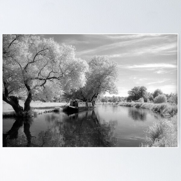 Narrowboat on the River Wey Poster