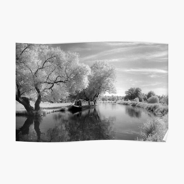 Narrowboat on the River Wey Poster