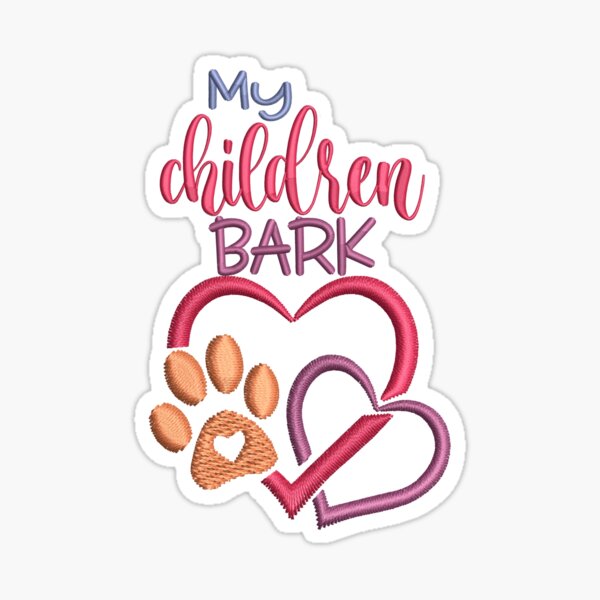 Item preview, My Children Bark Double Heart and Paw Print with Heart designed and sold by Treasurekey.