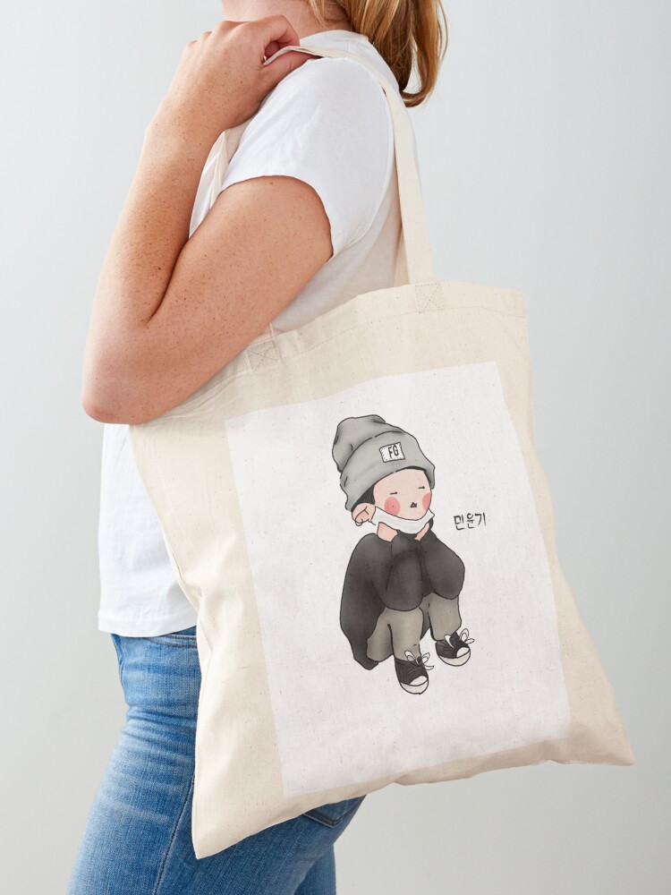 BTS Suga Grumpy Cat Canvas Tote Bag Shoulder Bag Perfect for 