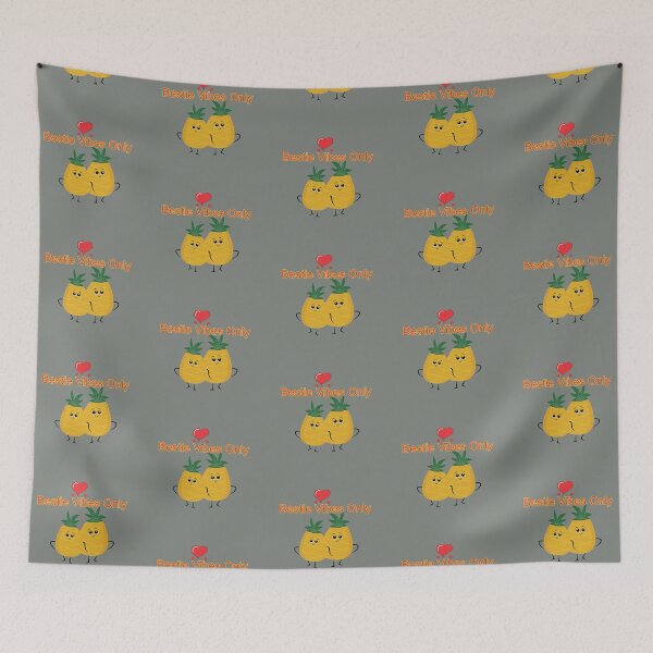 Item preview, Bestie Vibes Only Yellow Pineapples  designed and sold by DiensDesign.