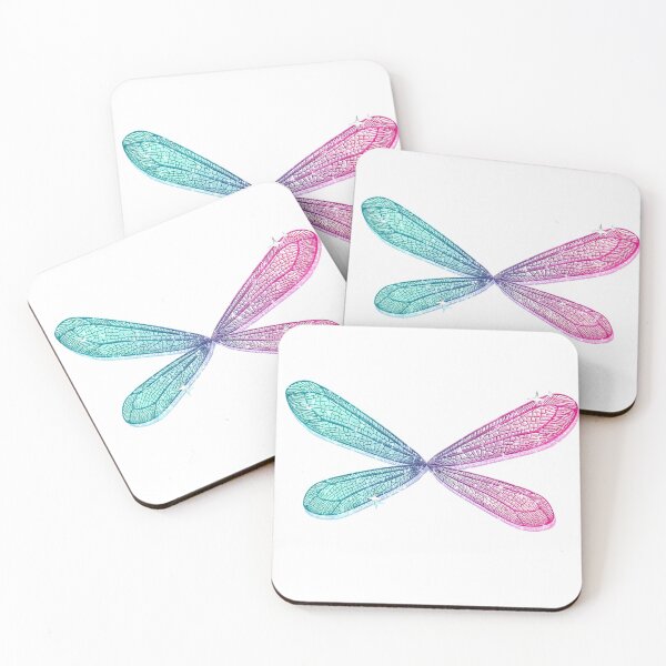 Item preview, Fantasy Dragonfly Fairy Wings Back Texture Nature Fairy Tales Blue and pink designed and sold by Jolly-Yosei.