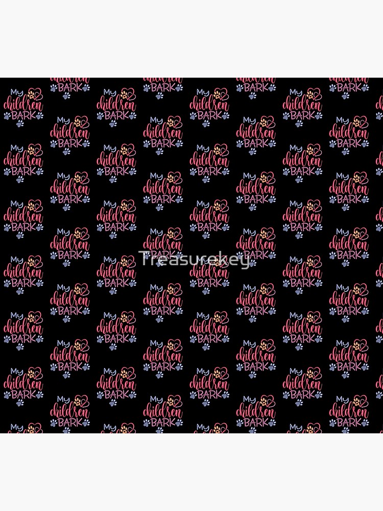 Thumbnail 5 of 5, Socks, My Children Bark Design with Blue Trailing Paw Prints designed and sold by Treasurekey.