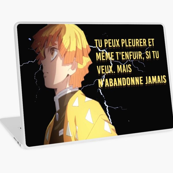 Skin Adhesive D Ordinateur Zenitsu Demon Slayer Citation Par Sarahfraichit23 Redbubble