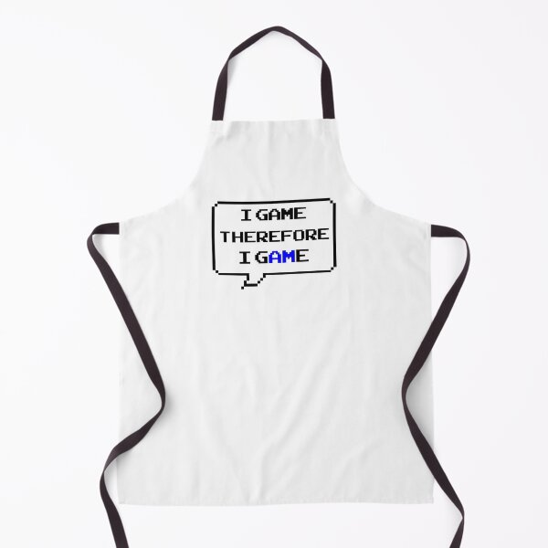 Item preview, I game therefore I am funny I game thefore I GAME pun gamer Classic retro arcade style Black, Blue and White speech bubble designed and sold by Deegital18.