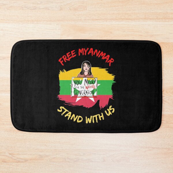 Item preview, Free Myanmar Flag Stand With Us designed and sold by WoodburyLake.